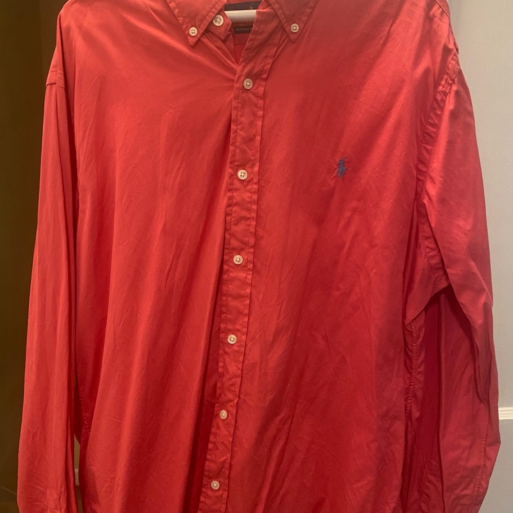 Ralph Lauren Red Casual Button Down Shirt